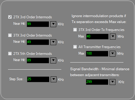 Clear Waves -- Intermod Settings